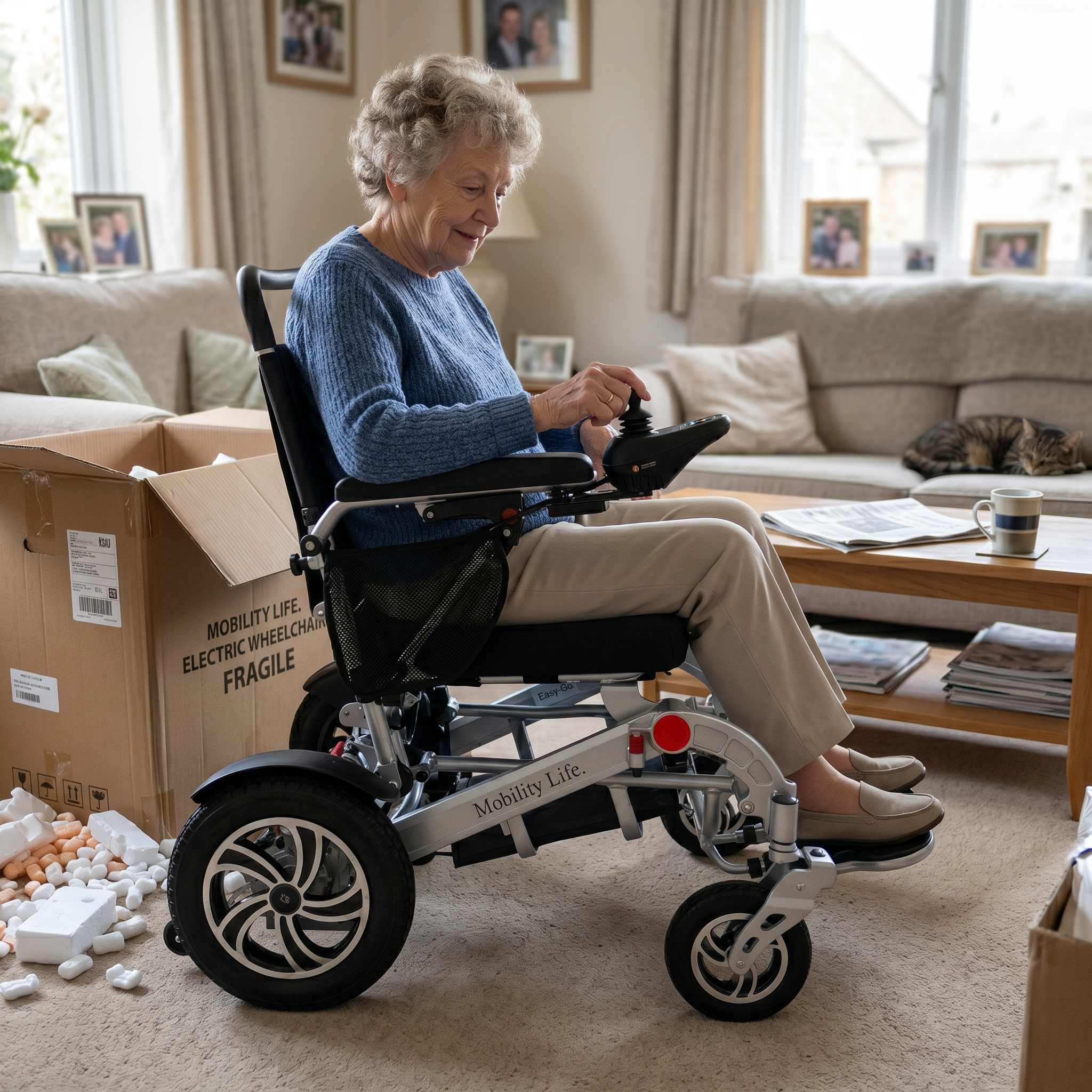 Mobility Life ML-250 – Comfort Electric Wheelchair (Silver)