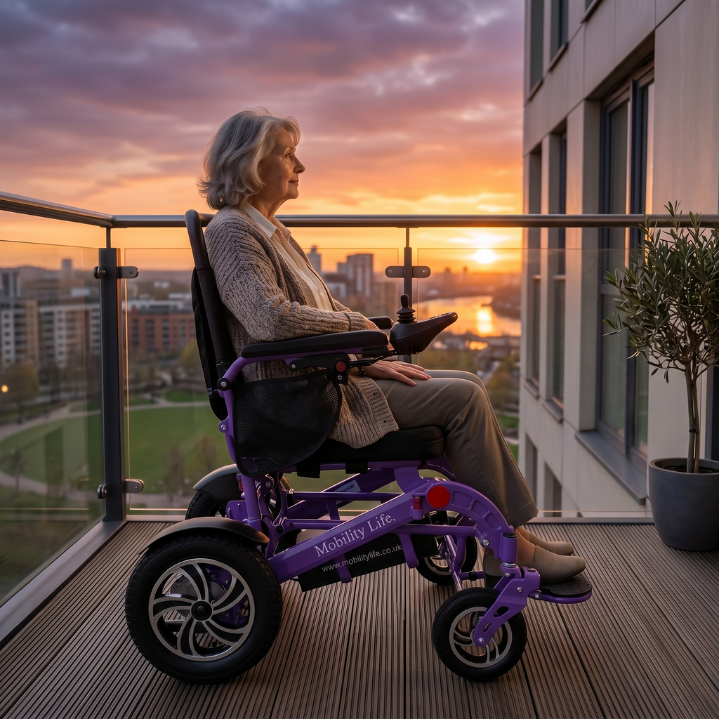 Mobility Life ML-250 – Comfort Electric Wheelchair (Purple)
