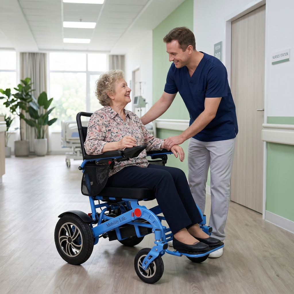 Mobility Life ML-250 – Comfort Electric Wheelchair (Blue)