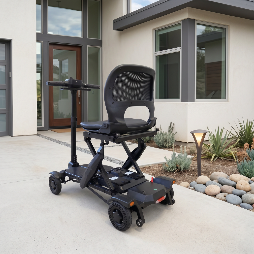 Mobility Life ML-600 – Prime Automatic Folding Mobility Scooter (Black)