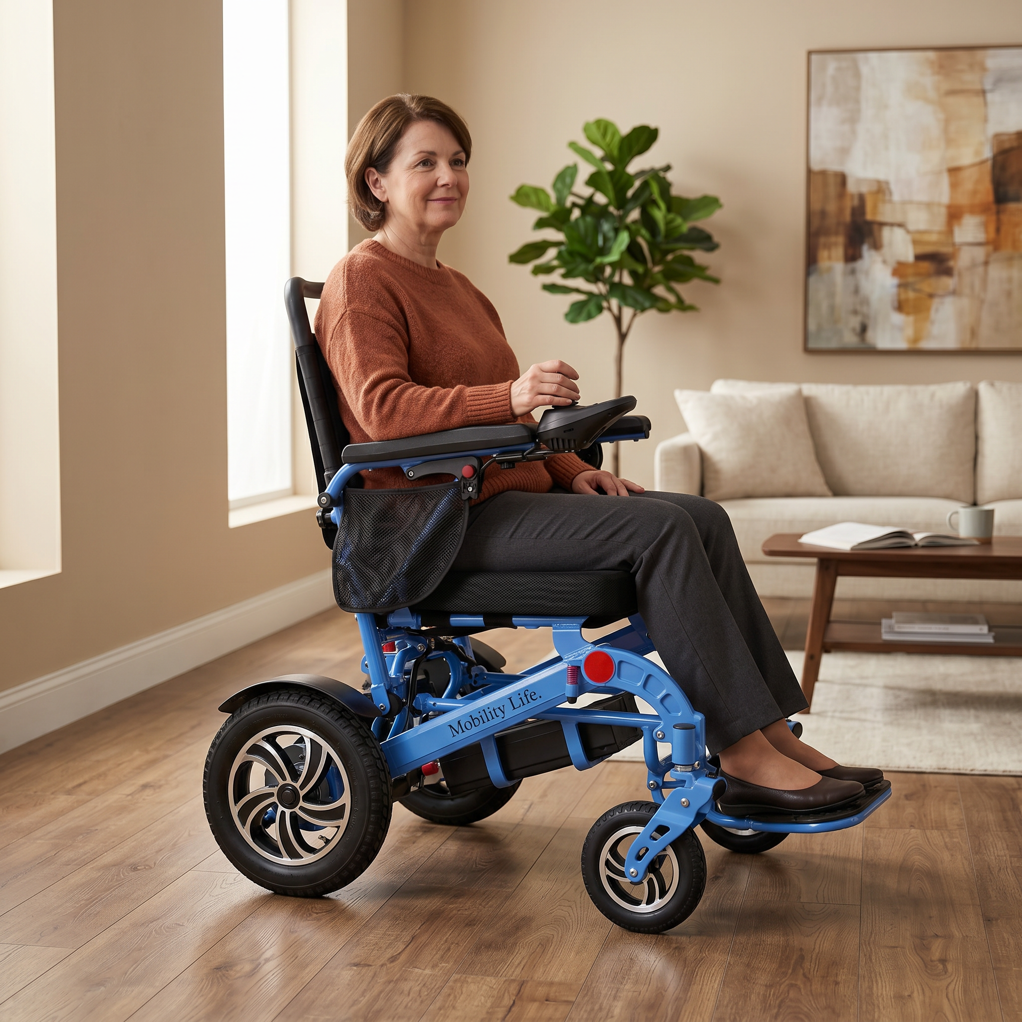 Mobility Life ML-250 – Comfort Electric Wheelchair (Blue)
