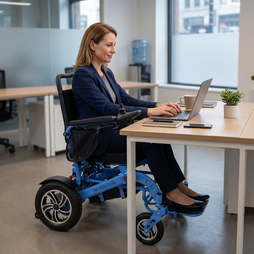 Mobility Life ML-250 – Comfort Electric Wheelchair (Blue)