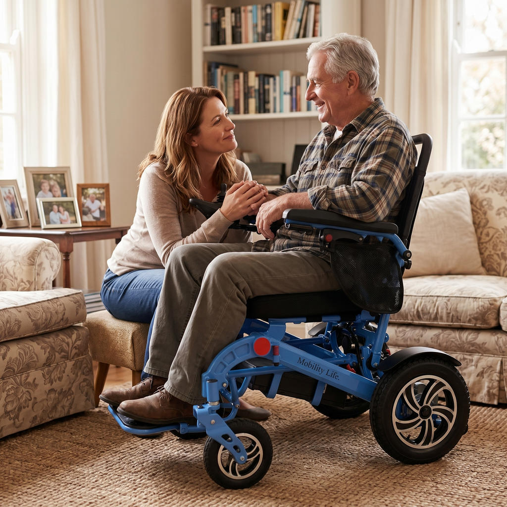 Mobility Life ML-250 – Comfort Electric Wheelchair (Blue)