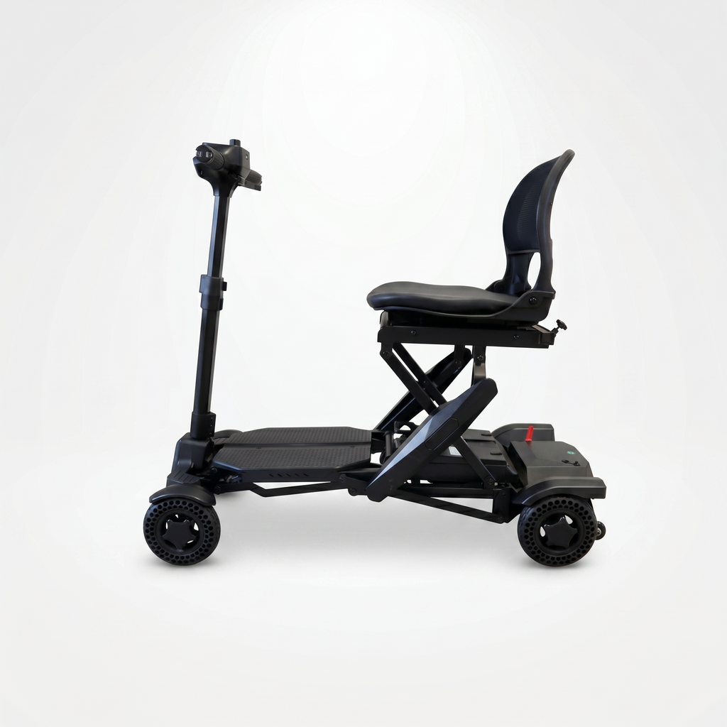 Mobility Life ML-600 – Prime Automatic Folding Mobility Scooter (Black)