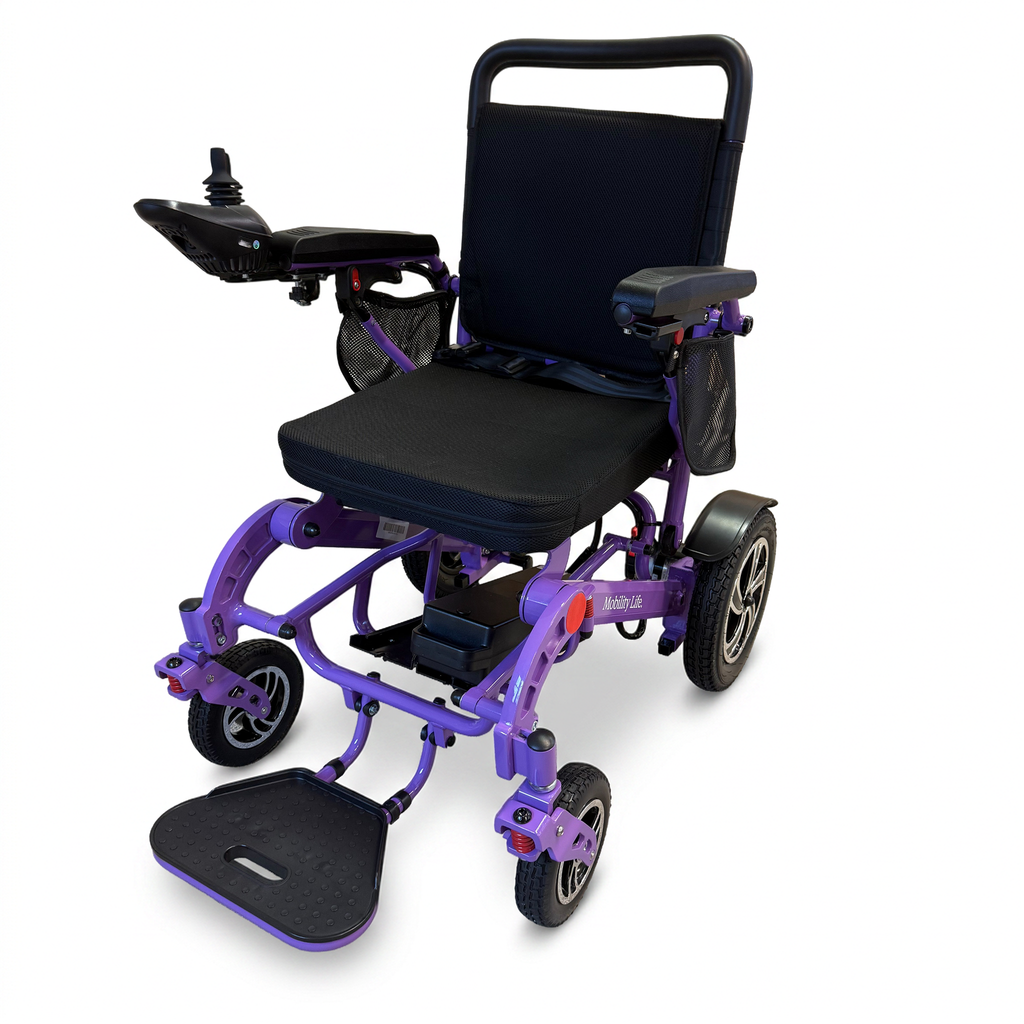 Mobility Life ML-250 – Comfort Electric Wheelchair (Purple)