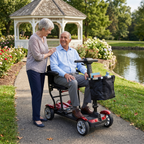 Mobility Life ML-500 – Compact Folding Mobility Scooter (Red)
