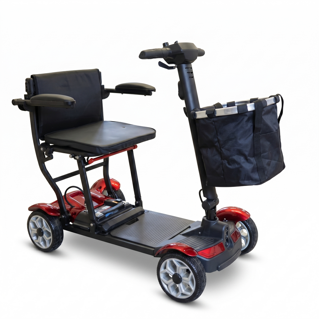 Mobility Life ML-500 – Compact Folding Mobility Scooter (Red)