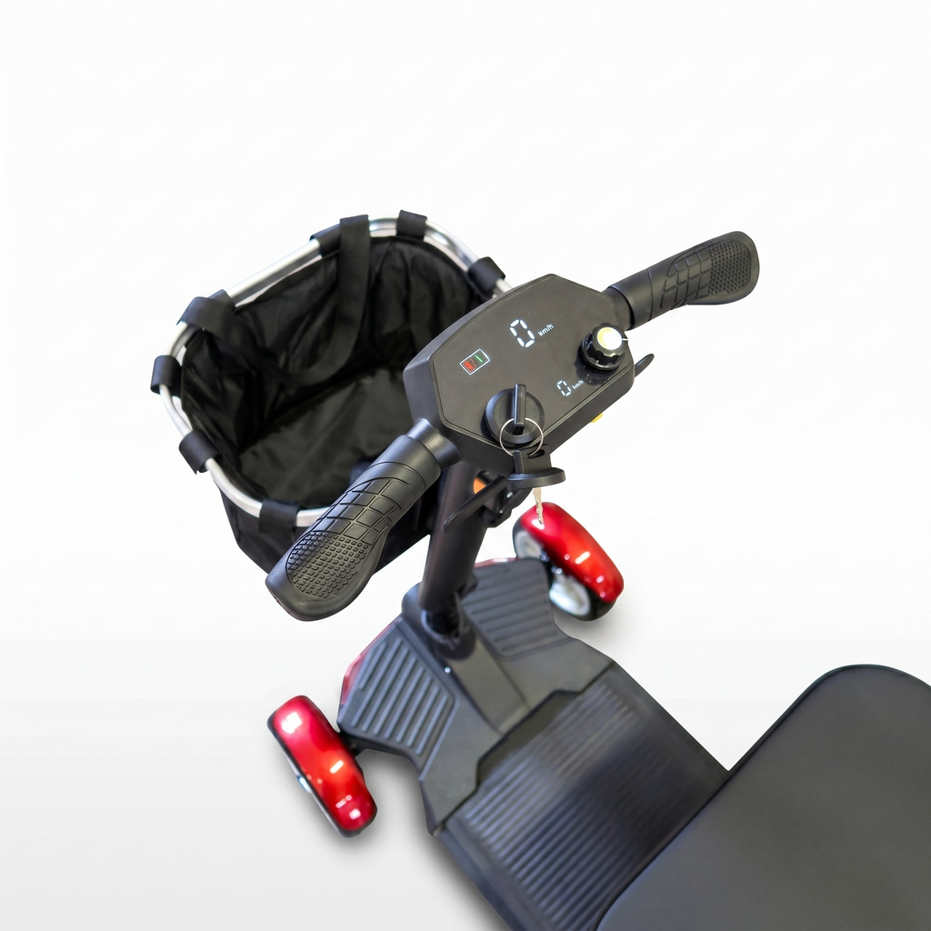 Mobility Life ML-500 – Compact Folding Mobility Scooter (Red)